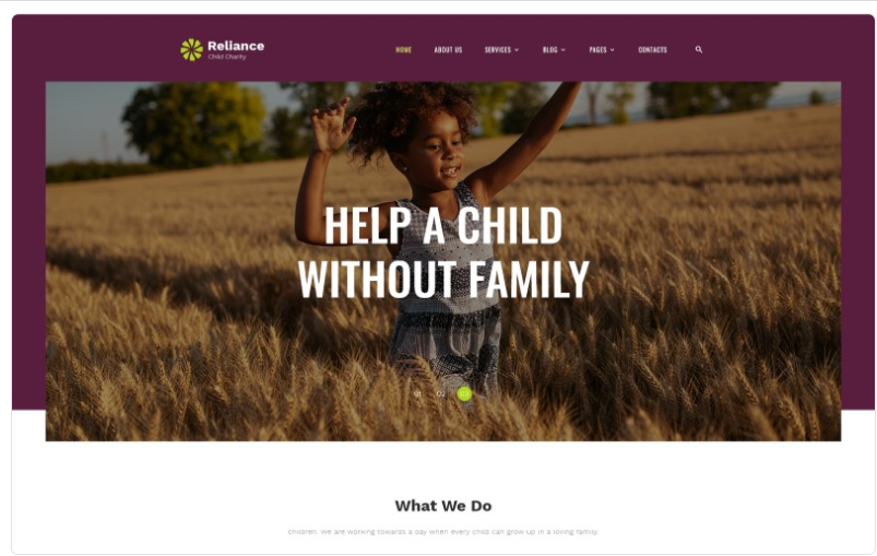 Reliance - Kids Charity Multipage Modern HTML Website Template 1.0