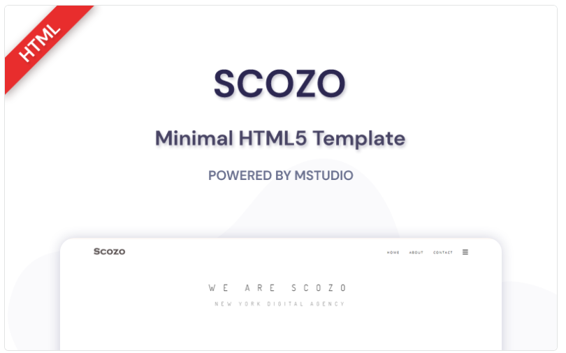 Scozo - Minimal HTML5 Website Template 1.0