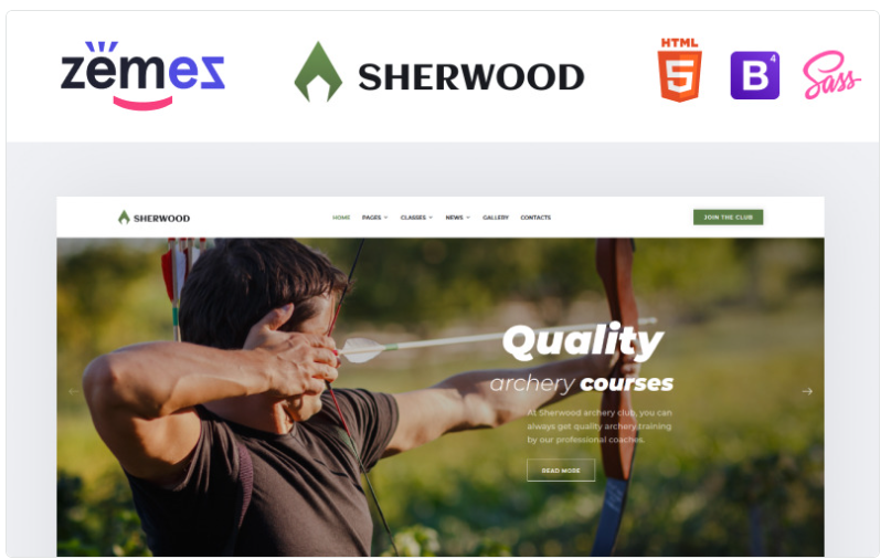 Sherwood - Archery Multipage Clean HTML Website Template 1.0