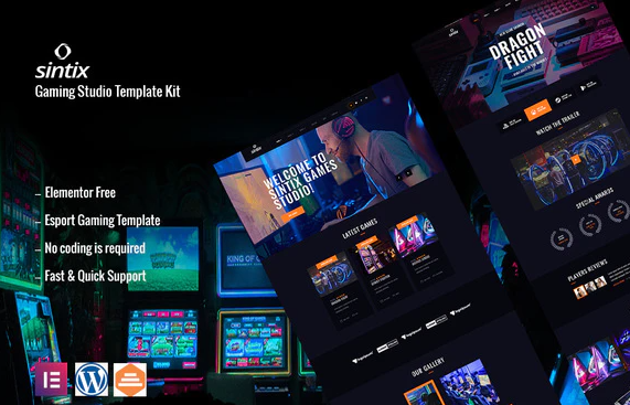 Product Image - Sintix – Gaming Studio Elementor Template Kit