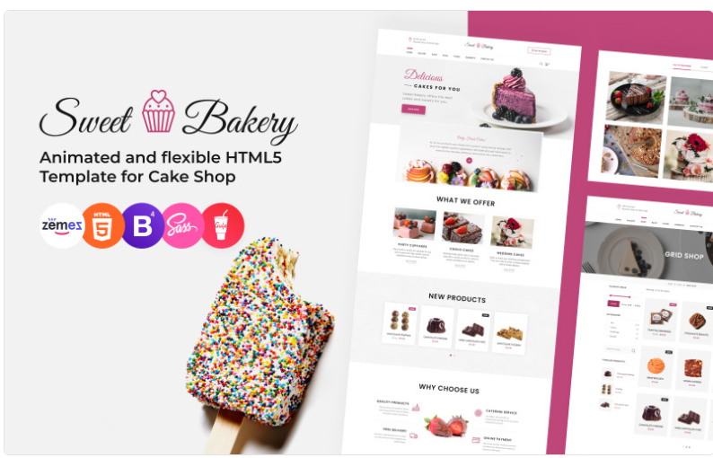 Sweet Bakery - Cake Shop Responsive Website Template 1.0