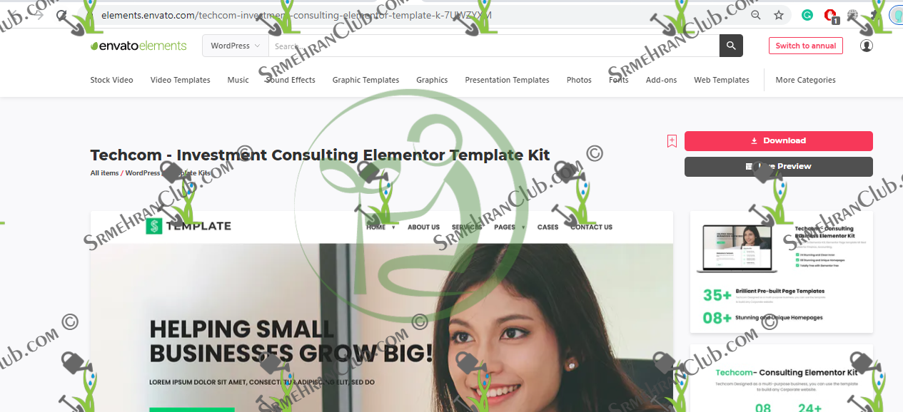 Techcom - Investment Consulting Elementor Template Kit