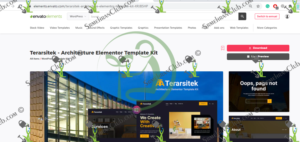 Terarsitek - Architecture Elementor Template Kit