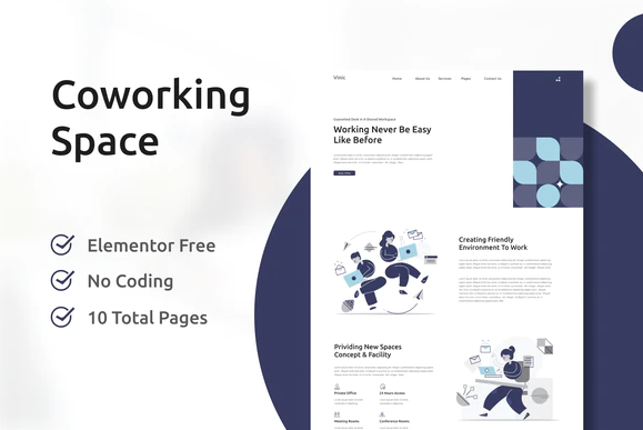 Vinic - Coworking Space Elementor Template Kit