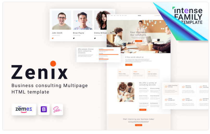 Zenix - Business Consulting HTML Website Template