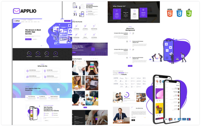 Applio Creative Responsive Mobile App Website Website Template 1.0