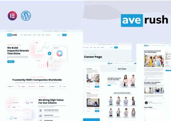 Averush - Digital Marketing & Creative Agency Elementor Template Kit