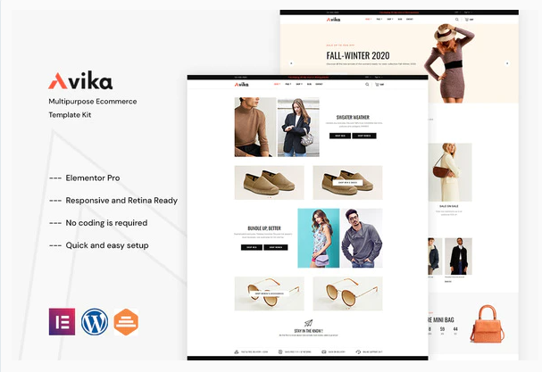 Avika - Multipurpose eCommerce Elementor Pro Template Kit 2 Avika - Multipurpose eCommerce Elementor Pro Template Kit