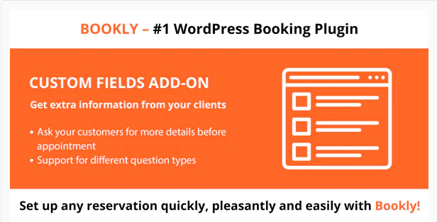 Product Image - Bookly Custom Fields (Add-on) 4.9