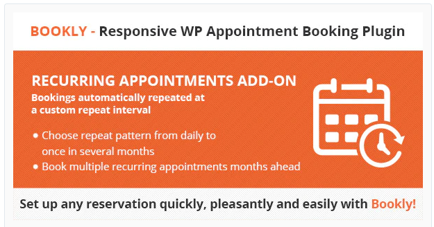 Bookly Recurring Appointments (Add-on)