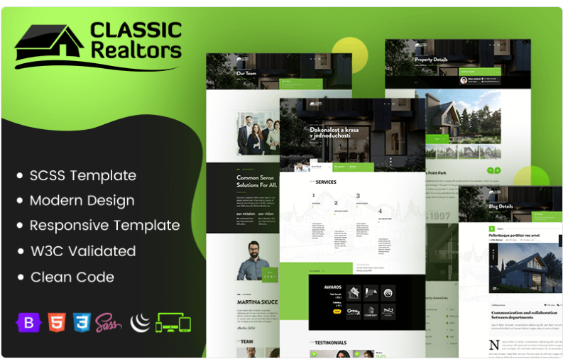 Classic Realtors - HTML5 & SCSS Website Template 1.0