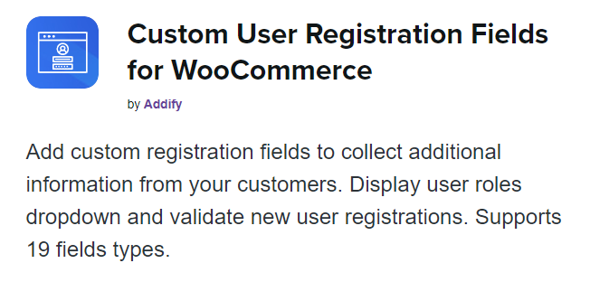 Custom User Registration Fields for WooCommerce 2.1.2