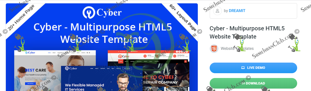 Download Cyber - Multipurpose HTML5 Website Template 1.0 - huge ...