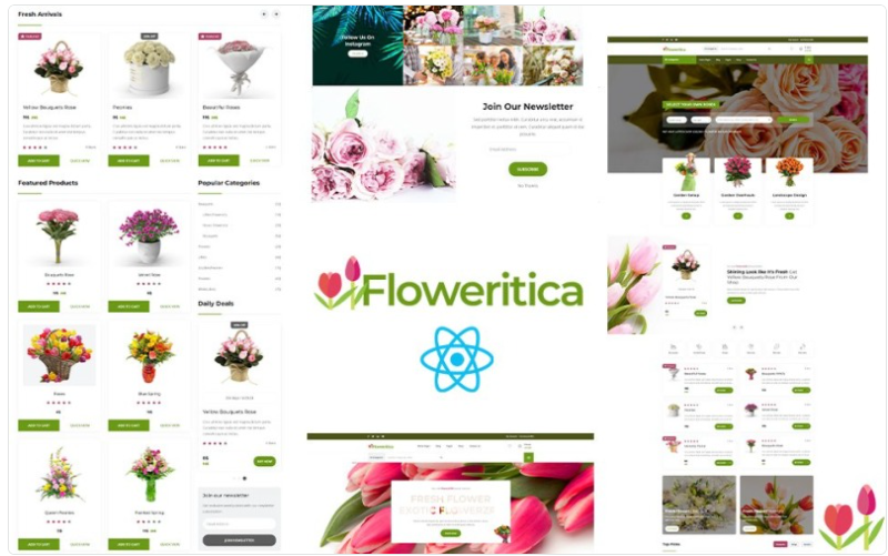 Floristica Flowers and Roses React JS Website Template 1.0