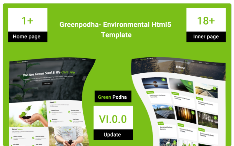 Greenpodha- Environmental Html5 Website Template 1.0