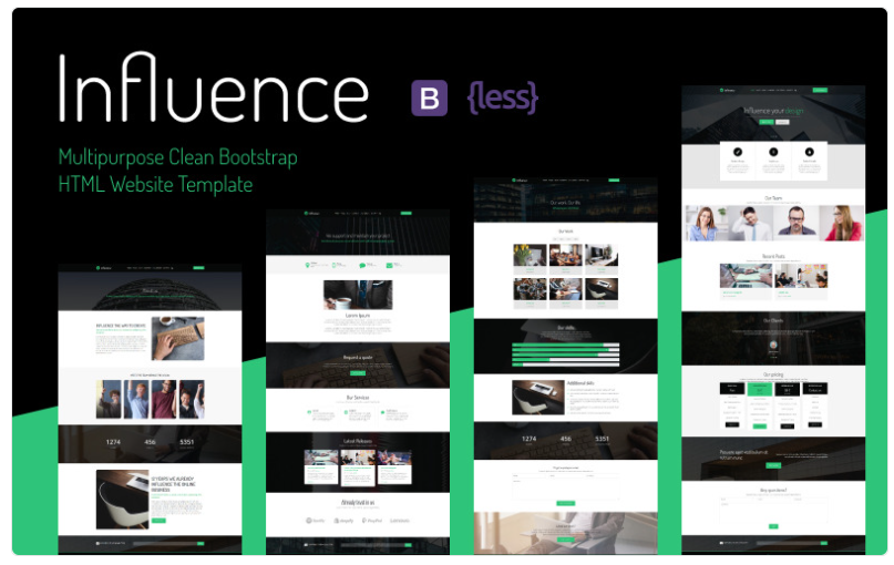 Influence - Multipurpose Clean Bootstrap HTML Website Template 1.0