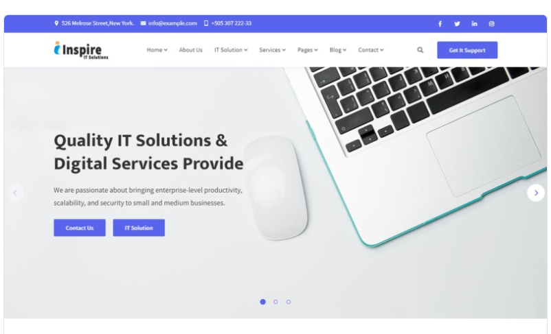 Inspire - IT Solution For Your Business Website Template 1.0