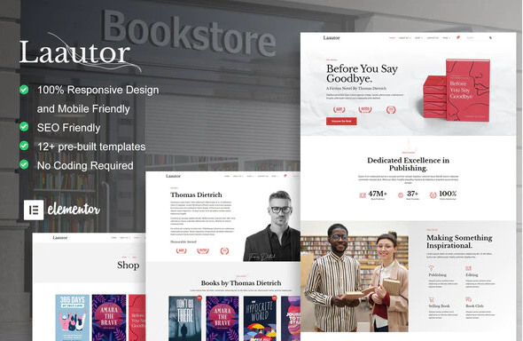 Product Image - LaAutor – Author & Publisher Elementor Template Kit