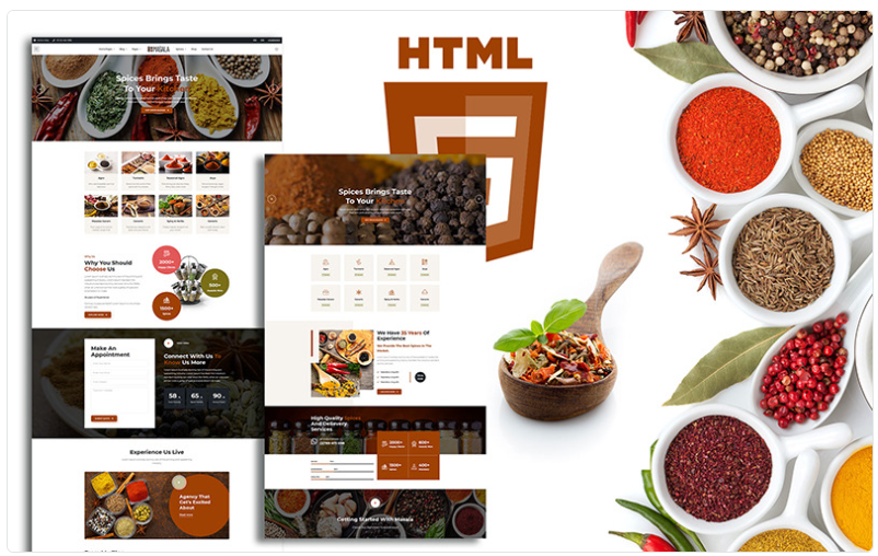 Masala Organic Spices Responsive Shop Website Template 1.0