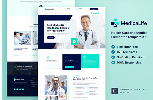 Product Image - MedicaLife – Health Care & Medical Elementor Template Kit