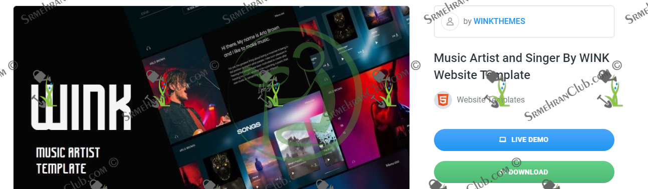 Download Music Artist and Singer By WINK Website Template 1.0 - huge ...
