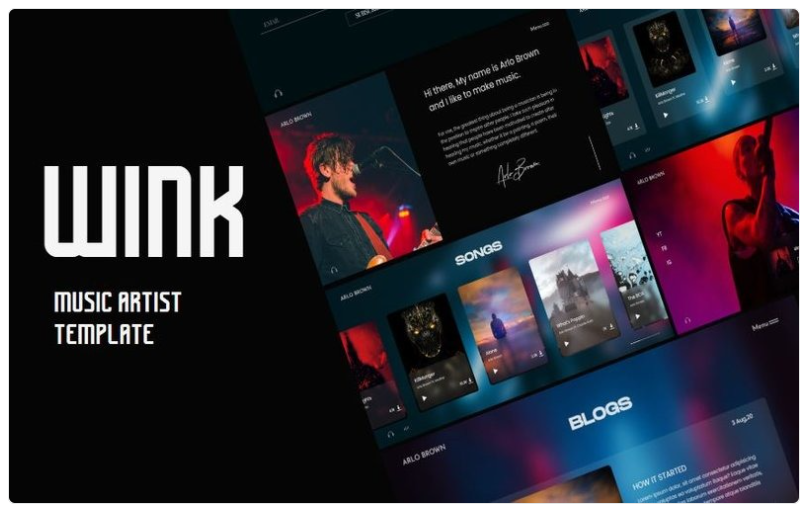 Music Artist and Singer By WINK Website Template 1.0