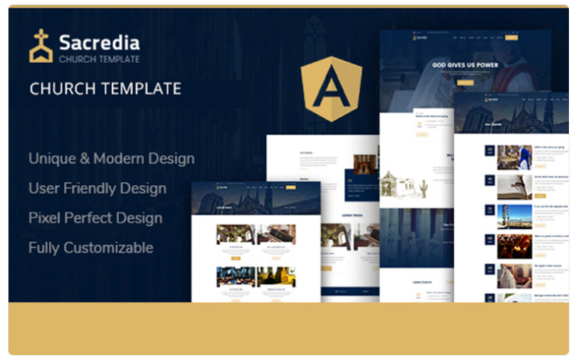 Sacredia | Church and Religious Angular Website Template