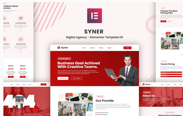 Syner - Creative Agency Elementor Template Kit