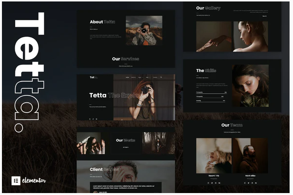 Tetta - Photography & Portfolio Elementor Template Kit