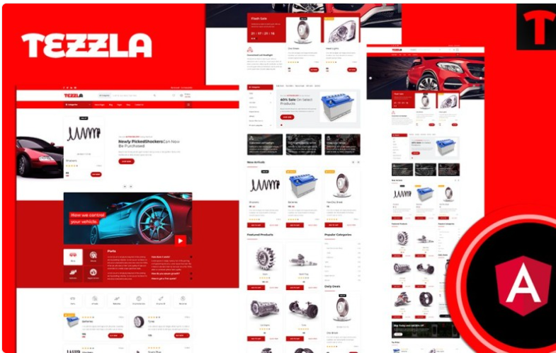 Tezzla | Automobile & Car accessories Shop Angular Website Template 1.0