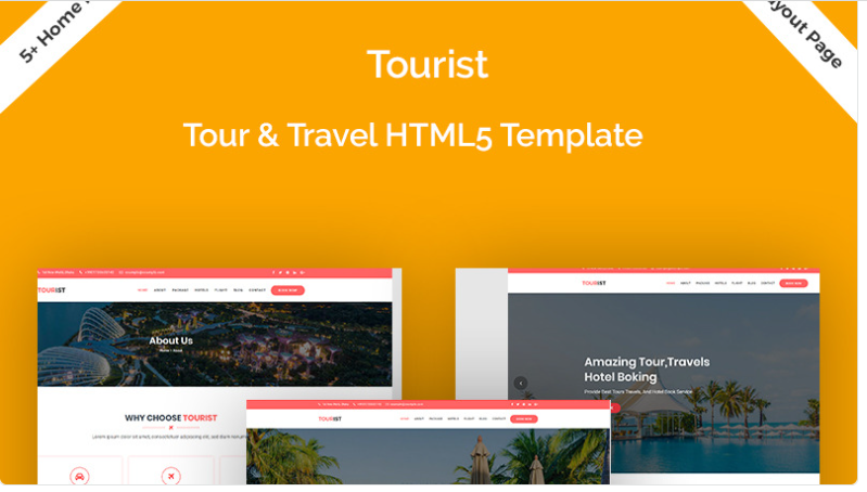 Tourist - Trous, Travels & Hotel Booking Website Template 1.0