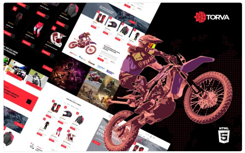 Trova Sports Motor Bike Shop and Accessories Website Template 1.0