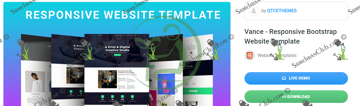 Vance - Responsive Bootstrap Website Template p Srmehranclub