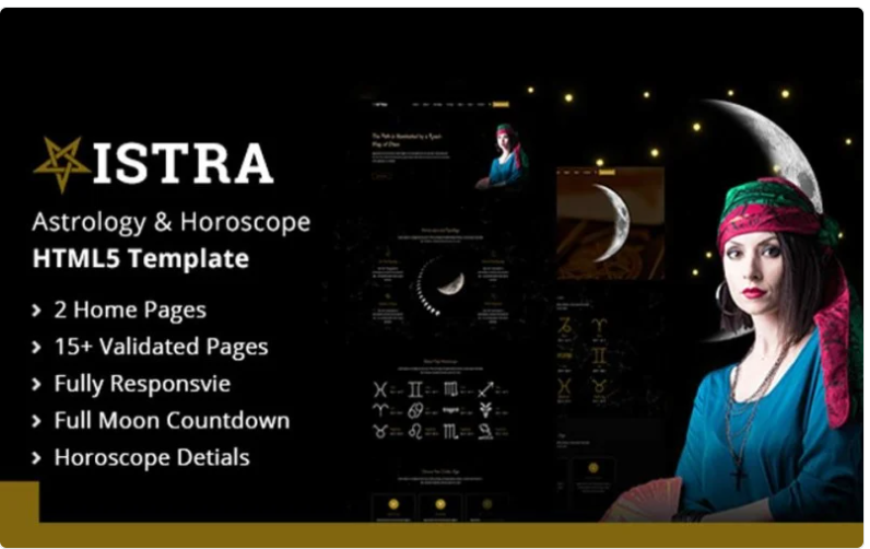 Vistra - Multipurpose Astrology & Horoscope HTML 5 Website Template 1.0