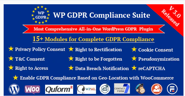 Product Image - WP GDPR Compliance Suite WordPress Plugin  3.6