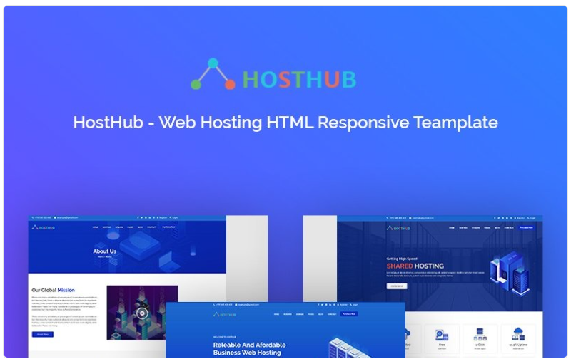 hosthub - Web Hosting Website Template