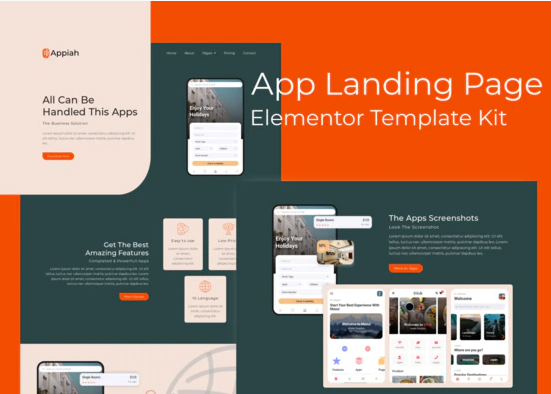 Product Image - Appiah – App Landing Page Elementor Template Kit
