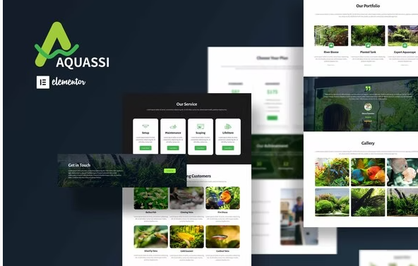 Aquassi - Aquascape Shop Elementor Template Kit