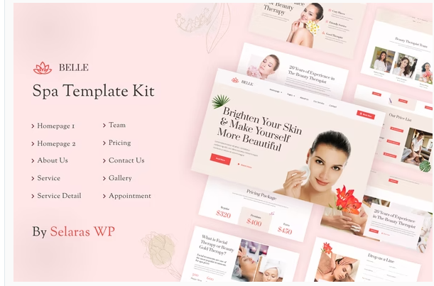 Belle | Beauty Spa Elementor Template Kit