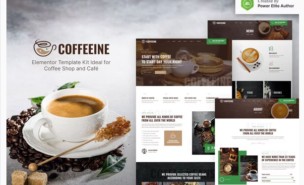 Product Image - Coffeeine – Coffee Shop & Cafe Elementor Template Kit