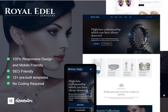 Edel - Luxury Jewelry Elementor Template Kit