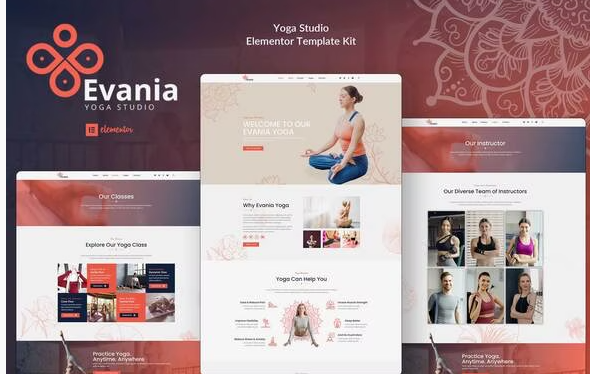 Evania - Yoga Studio Elementor Template Kit