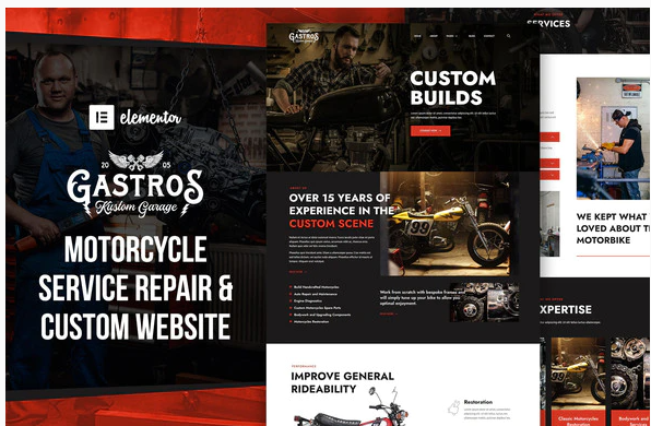 Product Image - Gastros Garage – Motorcycle Service Repair Elementor Template Kit Product Image - Gastros Garage – Motorcycle Service Repair Elementor Template Kit