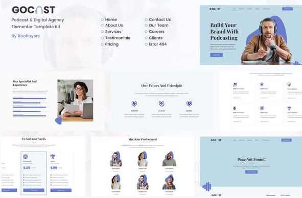 Gocast - Podcast & Digital Agency Template Kit