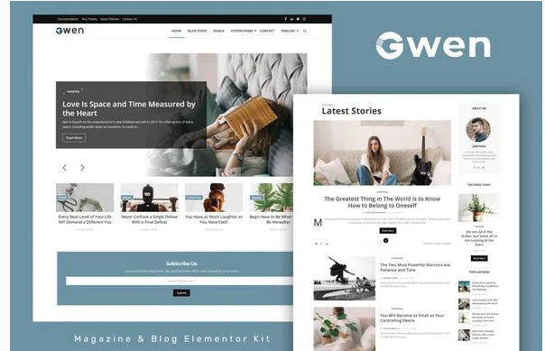 Gwen - Blog & Magazine Elementor Template Kit