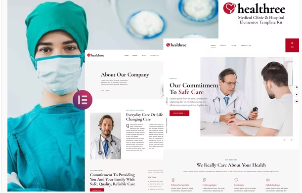 Healthree - Medical Clinic & Hospital Elementor Template Kit