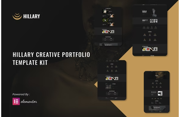 Hillary - Creative Portfolio Elementor Template Kit