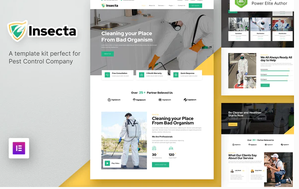 Insecta – Pest Control & Disinfection Elementor Template Kit