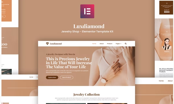 Luxdiamond - Jewelry Shop Elementor Template Kit