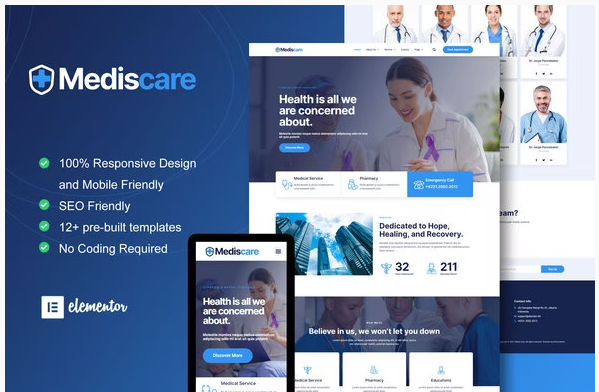 Product Image - MedisCare – Medical Service Elementor Template Kit